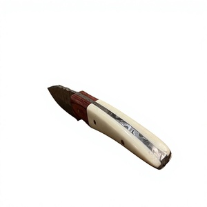Couteau à lame fixe en acier Damas avec manche coloré, personnalisable, pour la chasse, le camping et la survie - Product Image 3