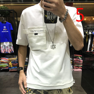 Summer 8630 T-shirt à manches courtes pour hommes <span class=keywords><strong>2022</strong></span> Nouvelle version coréenne de la <span class=keywords><strong>tendance</strong></span> <span class=keywords><strong>Chemise</strong></span> à manches courtes - Product Image 5