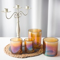 4 oz 6 oz 8 oz 12 oz exklusive kundenspezifische luxuriöse Glaskerzengläser Glaskerzenbehälter mit Deckel langlebig lang