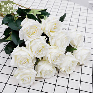 ดอกกุหลาบเดี่ยว AF10003-2 ดอกไม้ประดิษฐ์จากผ้าไหมสำหรับตกแต่งงานแต่งงาน กิ่งดอกกุหลาบประดิษฐ์ขายส่ง ราคาพิเศษ - Product Image 4