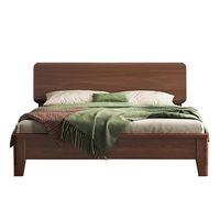 Cadre de lit contemporain en chêne massif, taille double, écologique, durable, mobilier de chambre minimaliste