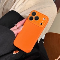 Étui en silicone de luxe avec protection d'objectif d'appareil photo en verre, coque de téléphone portable antichoc pour 17 Pro Max 17 Air 16 Pro 15 14 13 12
