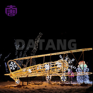 Décoration lumineuse LED inspirée d'un avion pour l'aménagement paysager des parcs et des rues, idéale pour les célébrations de Noël - Product Image 6
