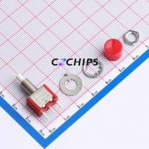 MPS-1-0005-M000-RS Pushbutton Switch Through hole Component (THT)-3P,12.8x6.8mm Switch - Product Image 1