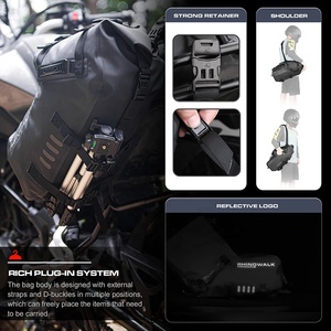 Alforja <span class=keywords><strong>Impermeable</strong></span> Rhinowalk de 28 Litros para Aventura en Motocicleta, Paquete Doble de Alta Calidad para Asiento de <span class=keywords><strong>Moto</strong></span> - Product Image 5