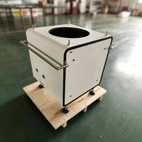 Armoire en tôle blanche certifiée ISO9001 avec joint d'étanchéité, poignées tubulaires et pieds réglables pour instruments