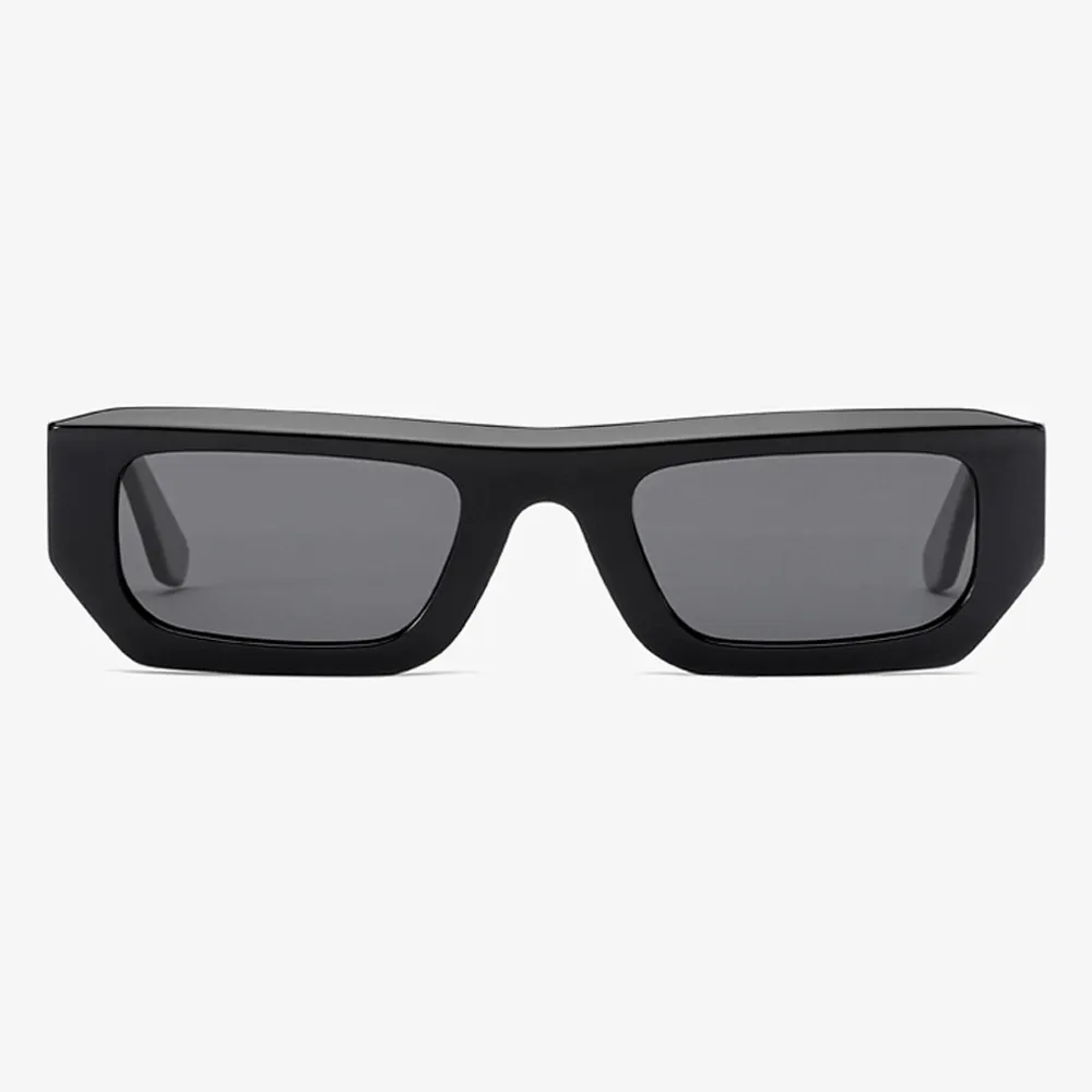 Gafas de sol cuadradas pequeñas negras 2024 de alta calidad, lentes con logotipo personalizado, gafas de sol de lujo Unisex para mujer