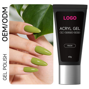 Fournitures professionnelles pour ongles : Polygel 30g 60g, couleurs pour ongles, OEM, étiquette privée personnalisée, paillettes, polygel transparent pour extension d'ongles, acrylique. - Product Image 1