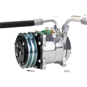 Compresor Sanden Sd507 5H11 <span class=keywords><strong>507</strong></span> Compresor 12V 24V 2 Ranura V Correa Polea Excavadora Camión de servicio pesado Hot Rod - Product Image 2