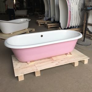 <span class=keywords><strong>Bañera</strong></span> Independiente de Hierro Fundido de Diseño Tradicional Rosa Princesa, Doble Función, 1.5 m, para Uso en Hoteles - Product Image 2