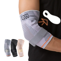 Protège-coude en silicone tricoté en nylon respirant de conception professionnelle 3D haute élasticité soulagement de la pression Spandex Protection genouillères