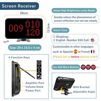 Système d'appel de serveur électronique pour restaurant, affichage numérique à 3 chiffres, récepteur hôte, 20 boutons d'appel pour narguilé, moniteur vocal, téléavertisseur