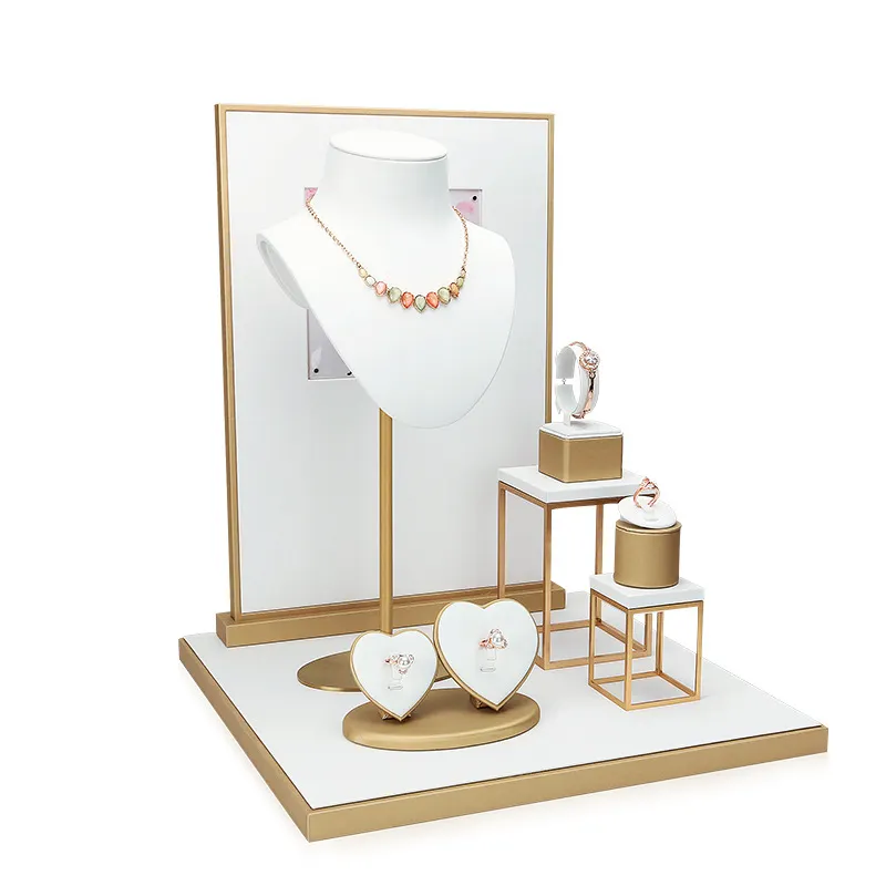 Boutique venda quente jóias vitrine adereços pulseira de couro bandeja jóias display stand