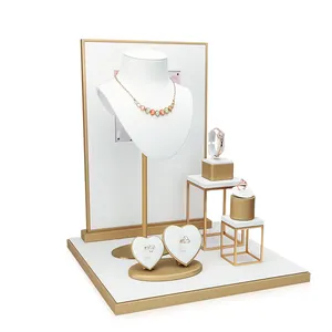 Boutique venda quente jóias vitrine adereços pulseira de couro bandeja jóias display stand