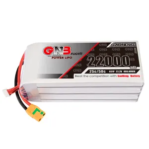 GAONENG GNB 6S 22.2V 22000mAh 22AH 25C 50CXT90SアンチスパークLiPoバッテリーDRONE農業マルチコプタークワッドコプターUAV