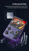 Konsol Game Genggam Retro R36S 128G Sistem Arkos Layar IPS 3.5 Inci Pemutar Video Saku Portabel 2 Joystick 64G 256G Hadiah Anak