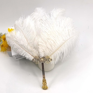 Éventail en plumes d'<span class=keywords><strong>autruche</strong></span> de petite taille en vente en gros Éventail pour séance photo en direct sur scène Éventail pour accessoires de performance - Product Image 3