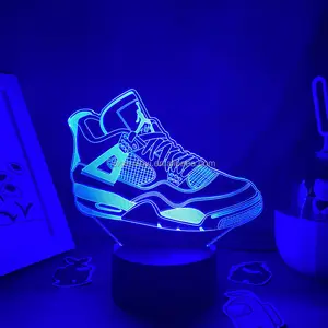 3D Acrylic Sport Sneaker Shoes Lights lamp for Kids Student Gift