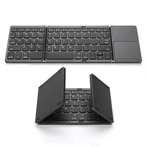 Teclado Inalámbrico Plegable Recargable Táctil BT, Estilo Moderno, Delgado, de Tres Pliegues, para Tablet PC - Product Image 1