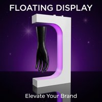 Nouveau support d'affichage 3-en-1 à suspension magnétique flottante avec réglage du poids, vitesse et lumière LED couleur