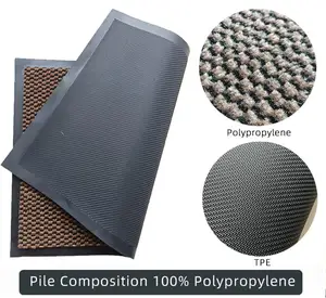Anti slip polypropylene cut pile dalam ruangan Selamat Datang kustom keset lantai untuk Depan