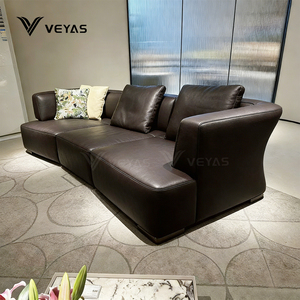 Fauteuil inclinable intelligent 3 places en cuir véritable, ergonomique, multifonctionnel, extensible, écologique, avec télécommande et accoudoirs Tuxedo, à dossier bas - Product Image 4