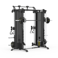 Máquina Smith Profesional y Combo de Poleas Cruzadas BFT-3081, Equipo de Entrenamiento Funcional Comercial para Gimnasio y Entrenamiento de Fuerza