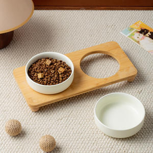 Produttore di Accessori per Animali Domestici Doe, Ciotola per Cani e Gatti in Ceramica con Cornice in Legno, Vari Colori, Vendita all'Ingrosso - Product Image 3