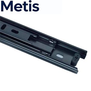 Jieyang nhà máy 45 mét 3-fold Ball bearing ngăn kéo <span class=keywords><strong>slide</strong></span>-kết thúc màu đen kim loại hộp đường sắt cho nhà bếp - Product Image 2