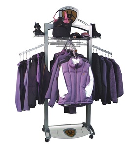 Trung Tâm Mua Sắm Hoặc Siêu Thị Áo Thun Kim Loại Nặng 4 Chiều Quần Áo Treo Quần Áo Giá Trưng Bày Hàng May Mặc - Product Image 1