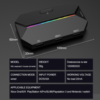 Convertidor de Teclado y Ratón para Juegos G6L Pequeño y Portátil con Luz RGB para Switch, Xbox, PS4, 5