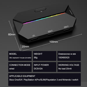 Met Rgb Lightsmall En Draagbare G6l Gamepad Toetsenbord En Muis Converter Voor Switch Xbox <span class=keywords><strong>Ps4</strong></span> <span class=keywords><strong>5</strong></span> Game Converter - Product Image 5