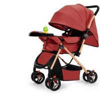 Poussettes pour bébés chinoises en gros avec de grandes roues arrière en caoutchouc pour la stabilité, boîte à musique, cadre en alliage d'aluminium, design pliable