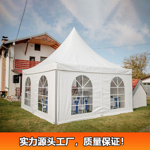 Outdoor Party Pagoda <b>Tent</b> 4x4m Aluminum Alloy <b>Frame</b> Polyester Fabric Waterproof Quick-Opening Wedding Event Use - Product Image 3