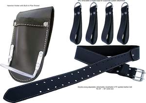 Ceinture à outils en cuir pleine fleur véritable pour charpentiers, ébénistes, artisans, toiture, organisateur d'outils - Product Image 2