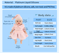 7 Zoll Mini Baby puppen Realistische Neugeborene Babys Ganzkörper Weiches Silikon