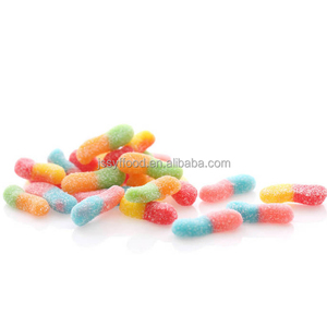 Venta al por mayor de frutas Halal personalizadas, caramelos de goma agria, gusanos - Product Image 2