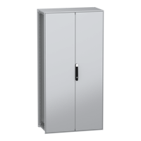 NSYSFN2010502D Armoire de sol à 2 portes, acier galvanisé, IP55, noir, gris, 1000mm x 500mm 2000mm, série PanelSeT SFN