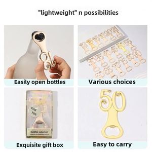 Décapsuleur en alliage de zinc en gros, durable, pour bière, souvenirs de mariage, anniversaire, fête, cadeaux, boîtes, porte-clés, pendentif - Product Image 4