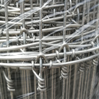 Clôture de terrain galvanisée à chaud, résistante à la corrosion, avec joint à charnière, technique de tissage à nœuds fixes, découpe pour bovins, moutons, chevaux