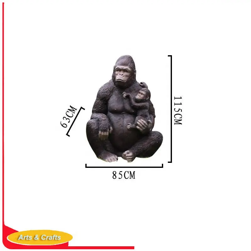 Garden Decoration King Kong of Life Size Monkey Model