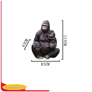 Trang Trí Sân Vườn Vua <span class=keywords><strong>Kong</strong></span> Kích Thước Mô Hình Khỉ - Product Image 1