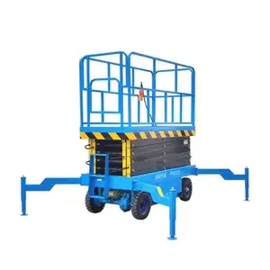 4m 6m 8m 10m 12m 14m Portable Mobile Trailer Hydraulic Electric Scissor Lifts Vertical One Man Lifter With Platform