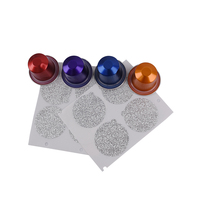 Couvercle personnalisé compatible avec les capsules de café en aluminium Nespresso, boîte d'emballage pour capsules de café Nespresso