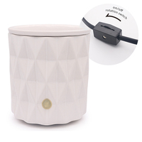 ELONG 2026 Chauffe-cire électrique multi-prises en céramique blanche certifié ETL 110-240V, chauffe-bougie en pot écologique fait main