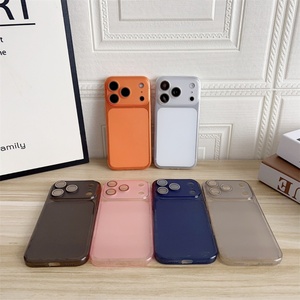 Funda Transparente Mate de TPU Suave para iPhone 17 Pro Max, con Cristal Protector de Lente de Cámara - Product Image 1