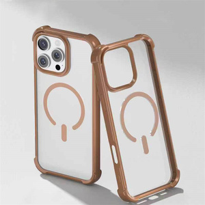 Custodia per telefono cellulare con paraurti <span class=keywords><strong>nero</strong></span> ad alta protezione con protezione magnetica per <span class=keywords><strong>iPhone</strong></span> 16 15 14 13 12 <span class=keywords><strong>11</strong></span> Pro custodia trasparente - Product Image 5