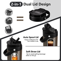 Mug à café de voyage isotherme sous vide de 630 ml, double paroi, en acier inoxydable 316, gourde isotherme