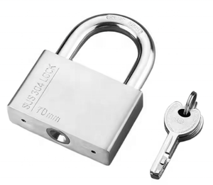 Candado de seguridad con grillete corto marino de acero inoxidable 304, cerradura para exteriores, resistente al agua, a prueba de óxido, cerradura de puerta antipalanca, herrajes para barcos de 50mm - Product Image 2