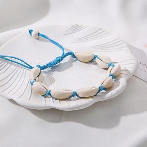 กำไลข้อมือเปลือกหอยสไตล์โบฮีเมียนสำหรับผู้หญิง สแตนเลสสตีล วินเทจ จี้รูปทะเล สร้อยข้อมือ สร้อยข้อเท้า เครื่องประดับชายหาดฤดูร้อน - Product Image 3